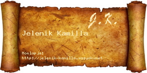 Jelenik Kamilla névjegykártya